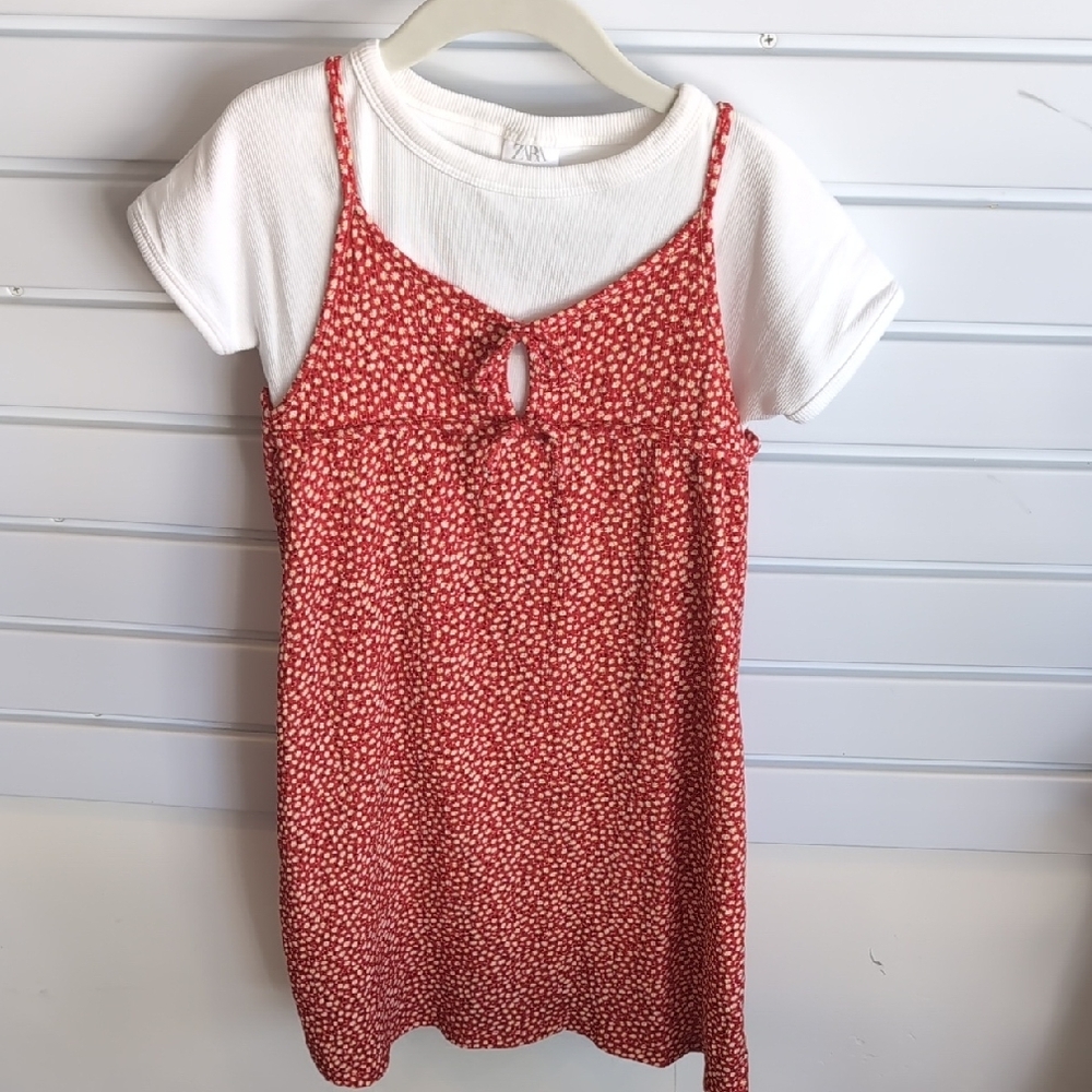Red Floral Kids Dress